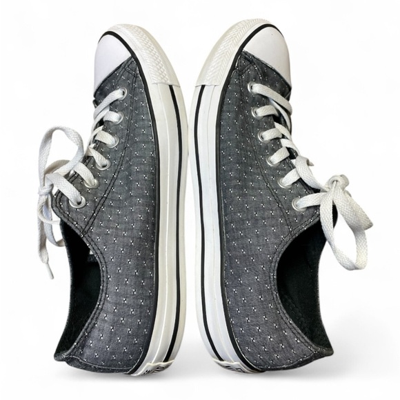 Converse All Star Chuck Taylor Women's Size 10 Shoes Gray White Low Top Sneakers - Picture 6 of 9